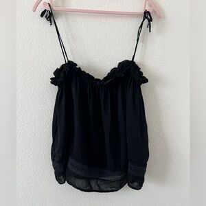 Maven West Lace‎ Trim Black Tank